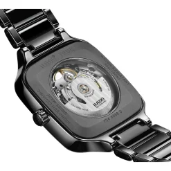 Rado True Square 38mm High-Tech Ceramic Skeleton Automatic Watch