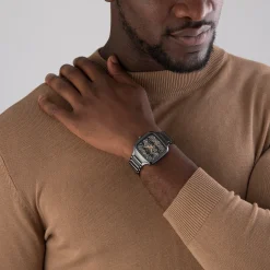 Rado True Square 38mm High-Tech Ceramic Skeleton Automatic Watch