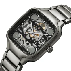 Rado True Square 38mm High-Tech Ceramic Skeleton Automatic Watch