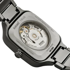 Rado True Square 38mm High-Tech Ceramic Skeleton Automatic Watch