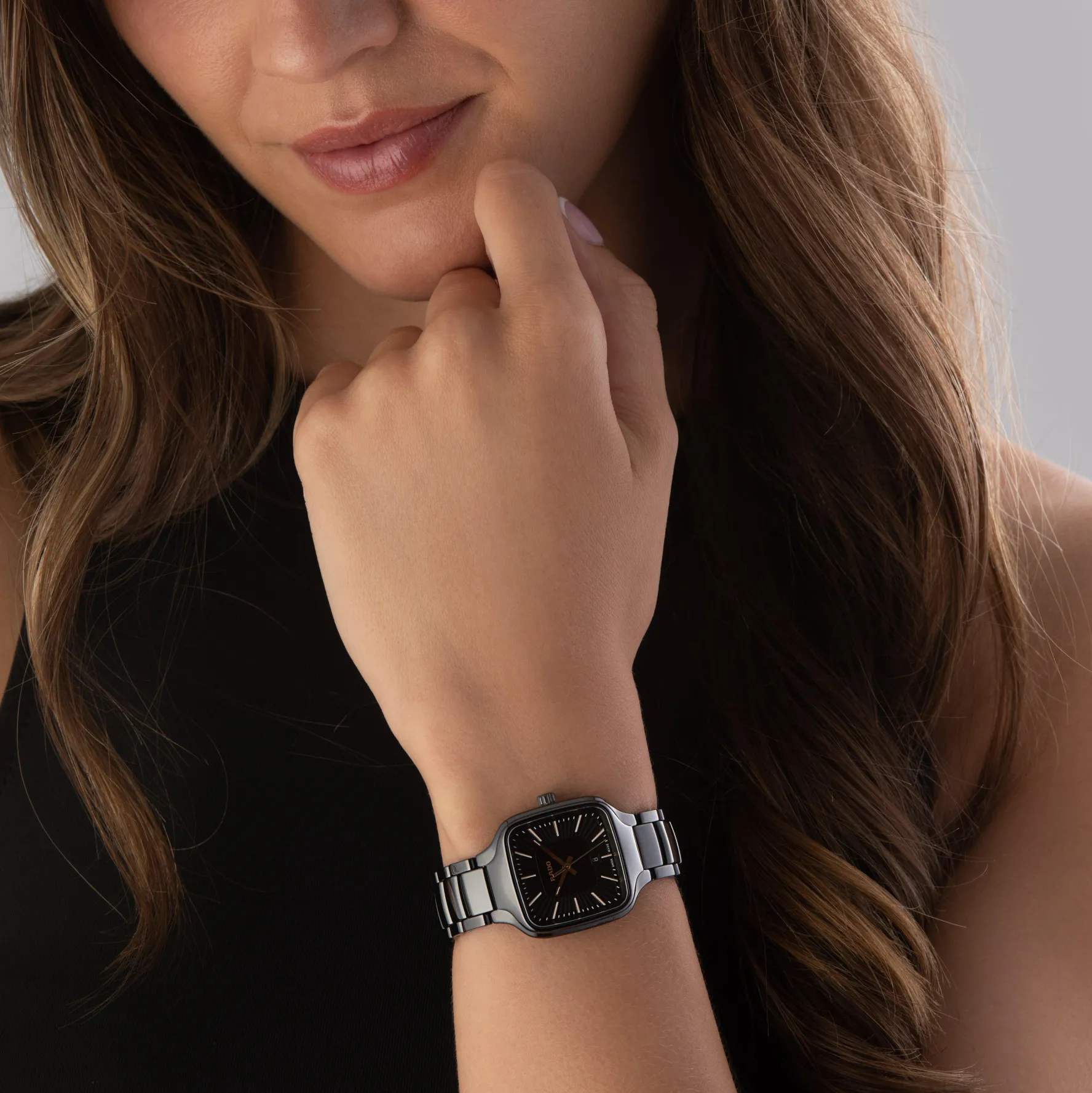 Rado True Square 29.2mm High-Tech Ceramic Ladies Watch