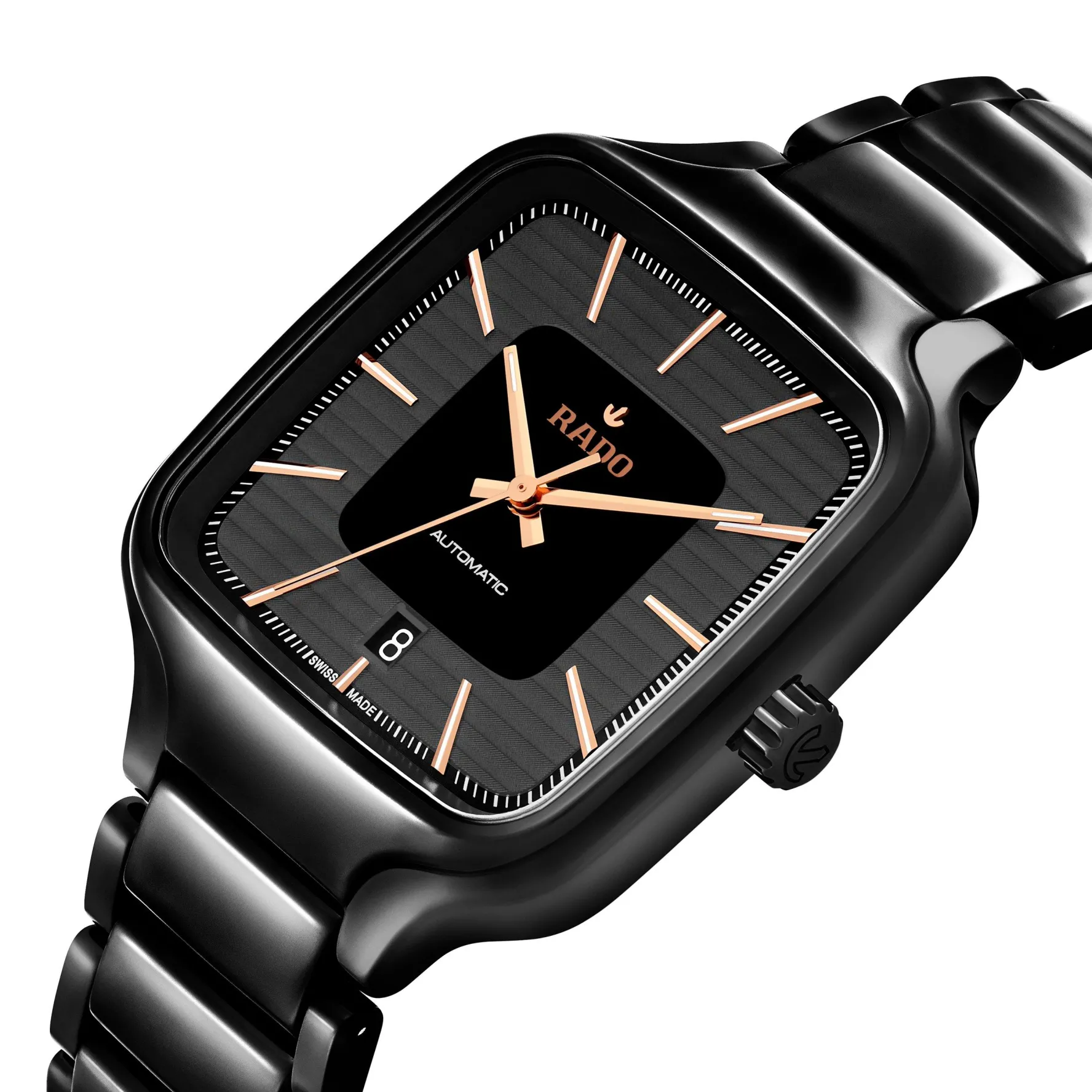 Rado True Square 38mm High-Tech Ceramic Automatic Watch