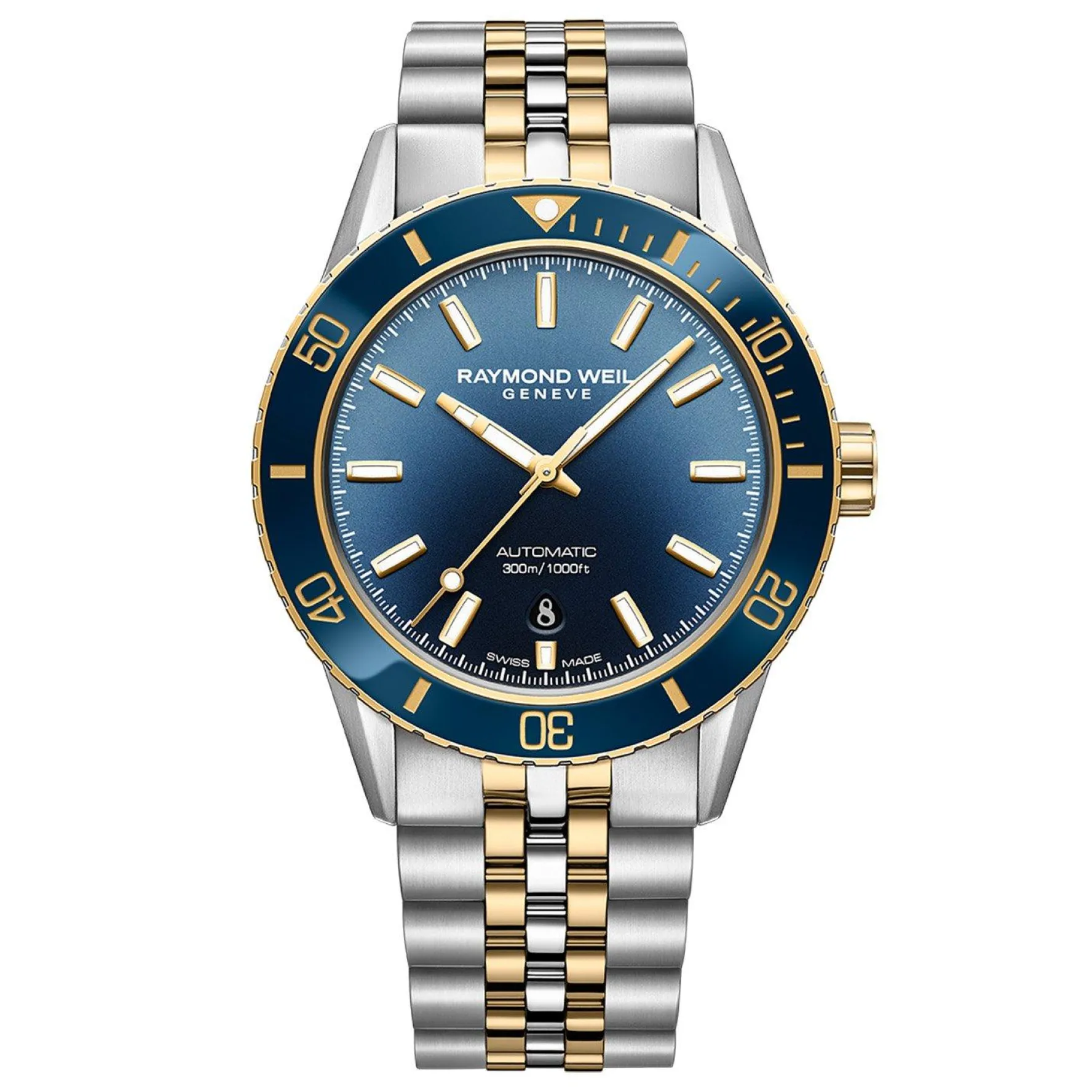 Raymond Weil Freelancer 42.5mm Stainless Steel Yellow Gold PVD Automatic Men’s Watch