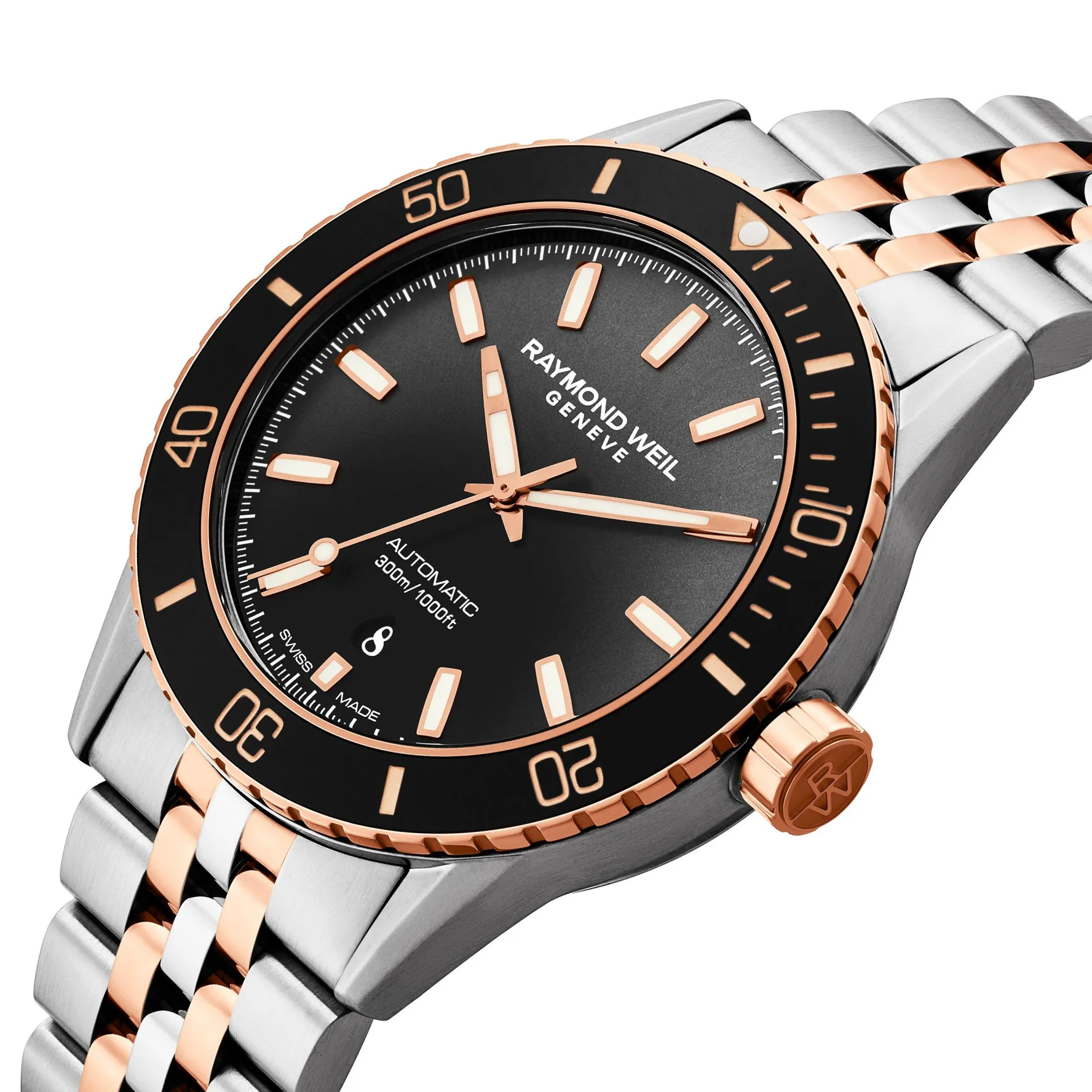 Raymond Weil Freelancer 42.5mm Stainless Steel and Rose Gold PVD Automatic Men’s Watch