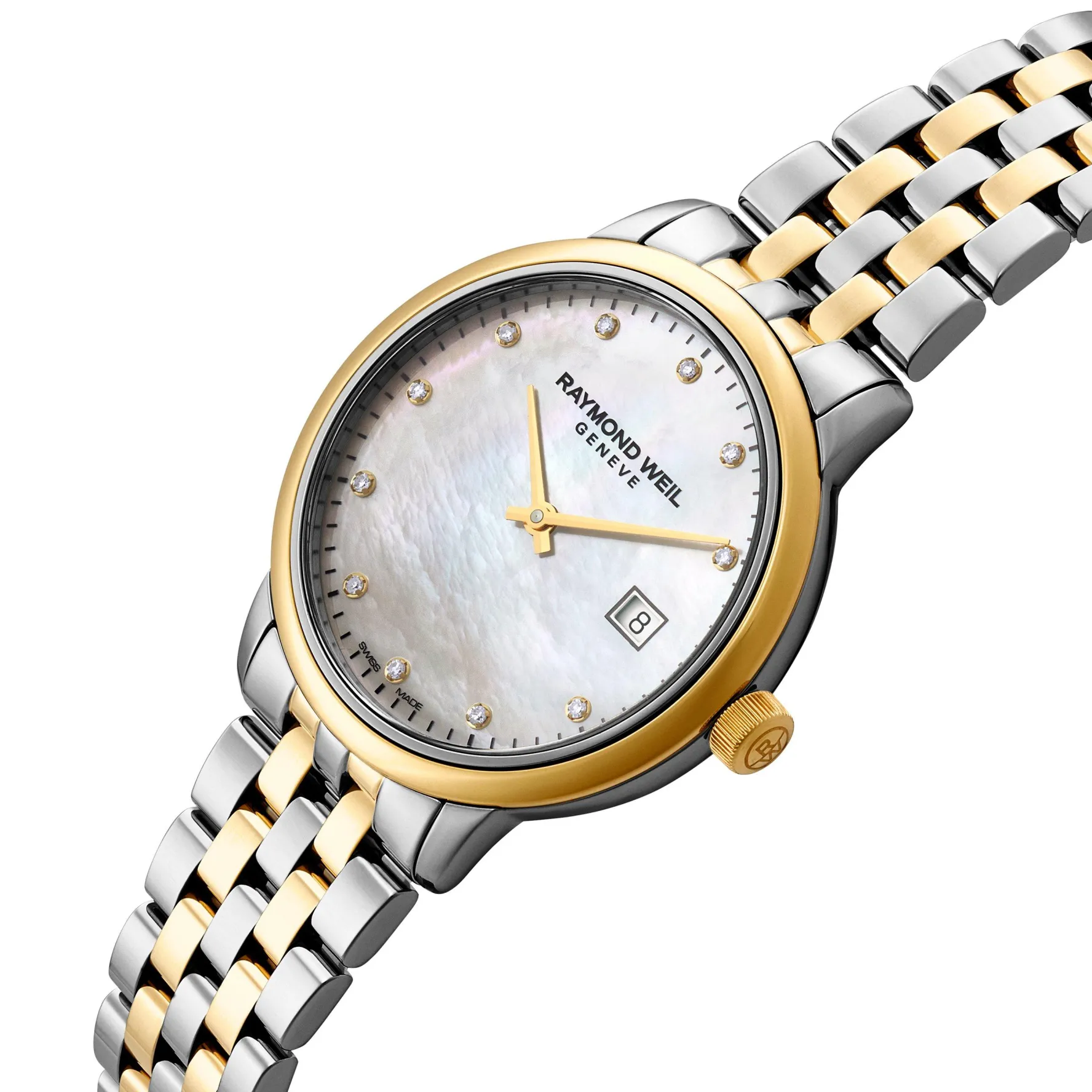 Raymond Weil Toccata 29mm Stainless Steel and Yellow Gold PVD Diamond Ladies Watch