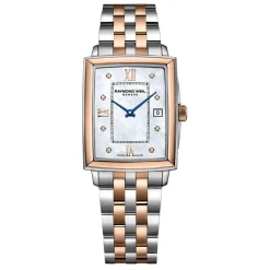 Raymond Weil Toccata 28mm Stainless Steel and Rose Gold PVD Diamond Diamond Ladies Watch