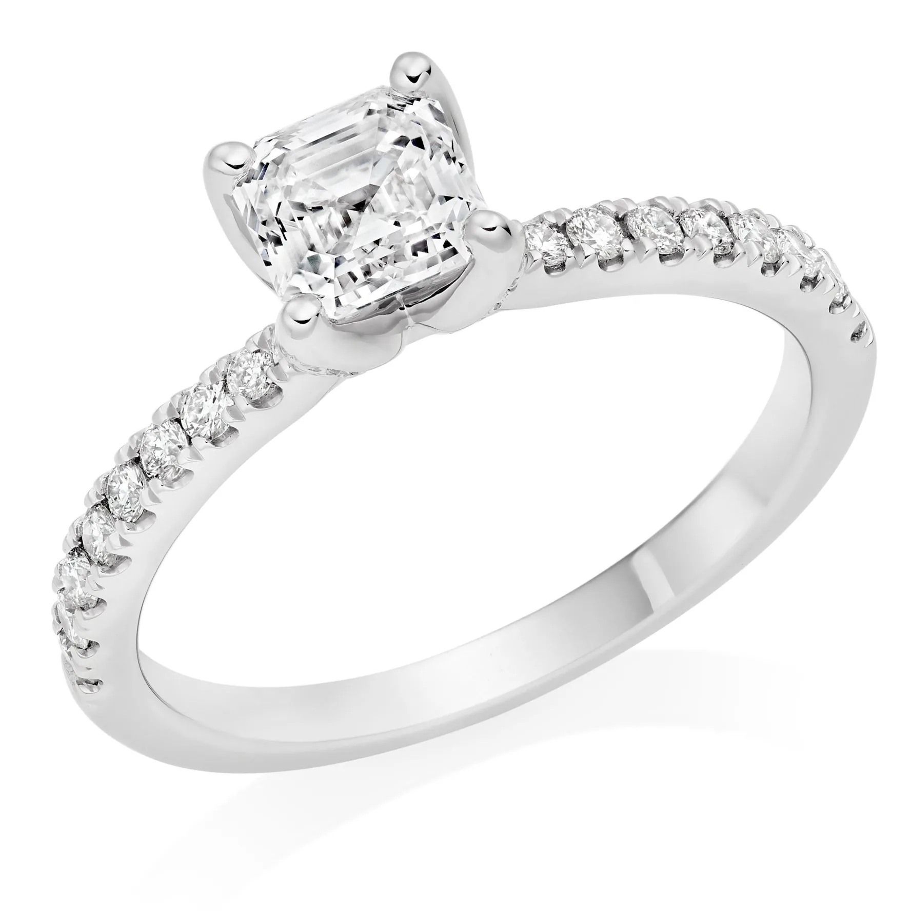 Royal Asscher Bridget Platinum Diamond Royal Asscher Cut Solitaire Ring
