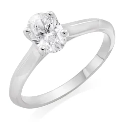 Royal Asscher Charlotte Platinum Diamond Oval Cut Solitaire Ring