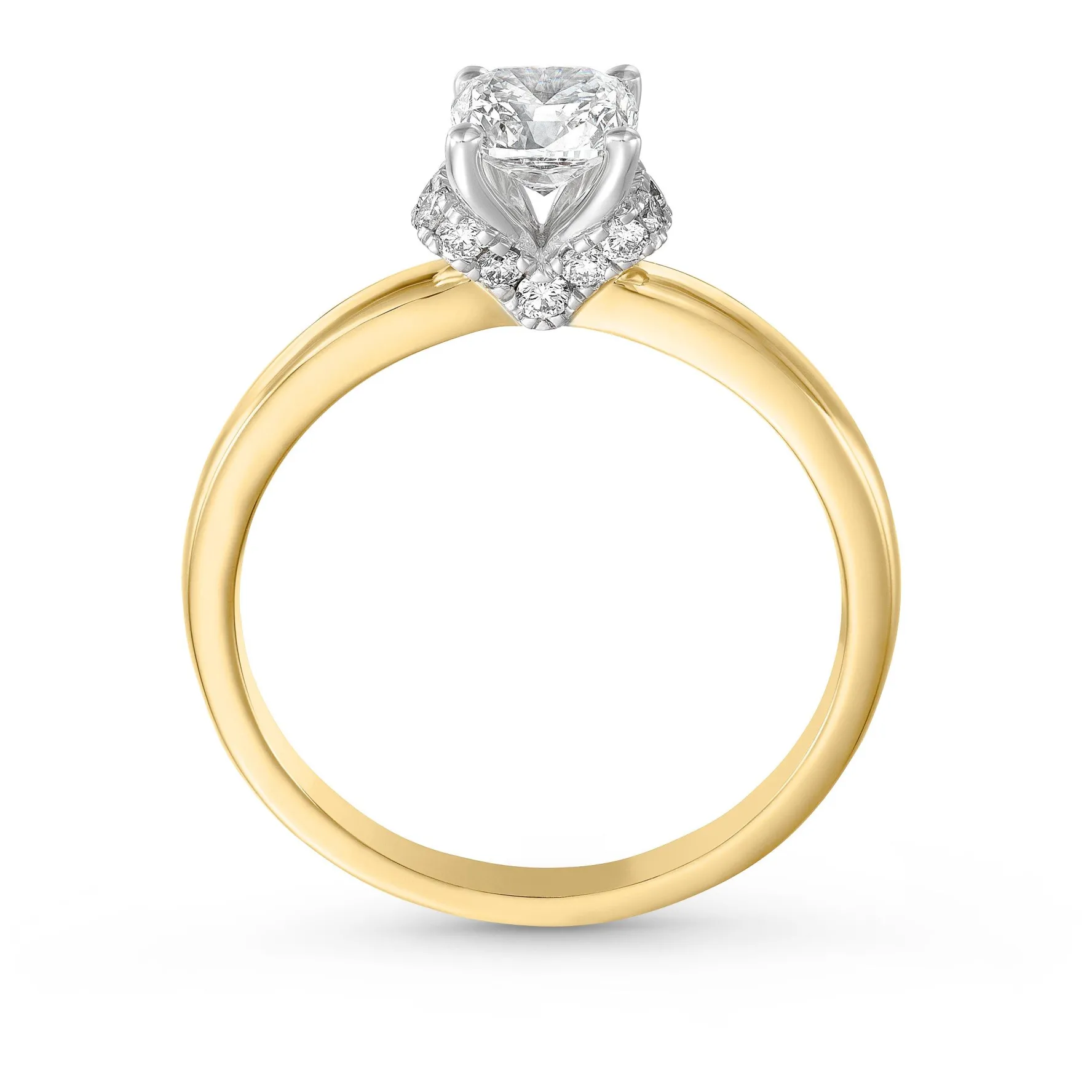 Royal Asscher 18ct Yellow Gold Cushion Cut Diamond Ring