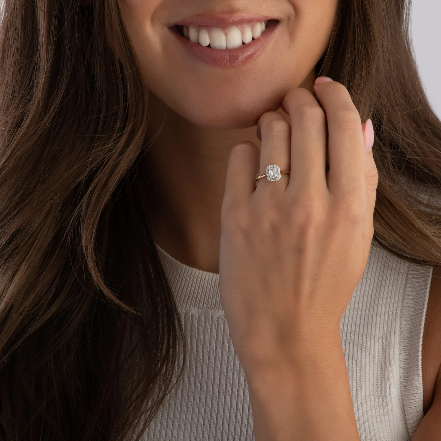 Royal Asscher 18ct Yellow Gold Emerald Cut Diamond Ring