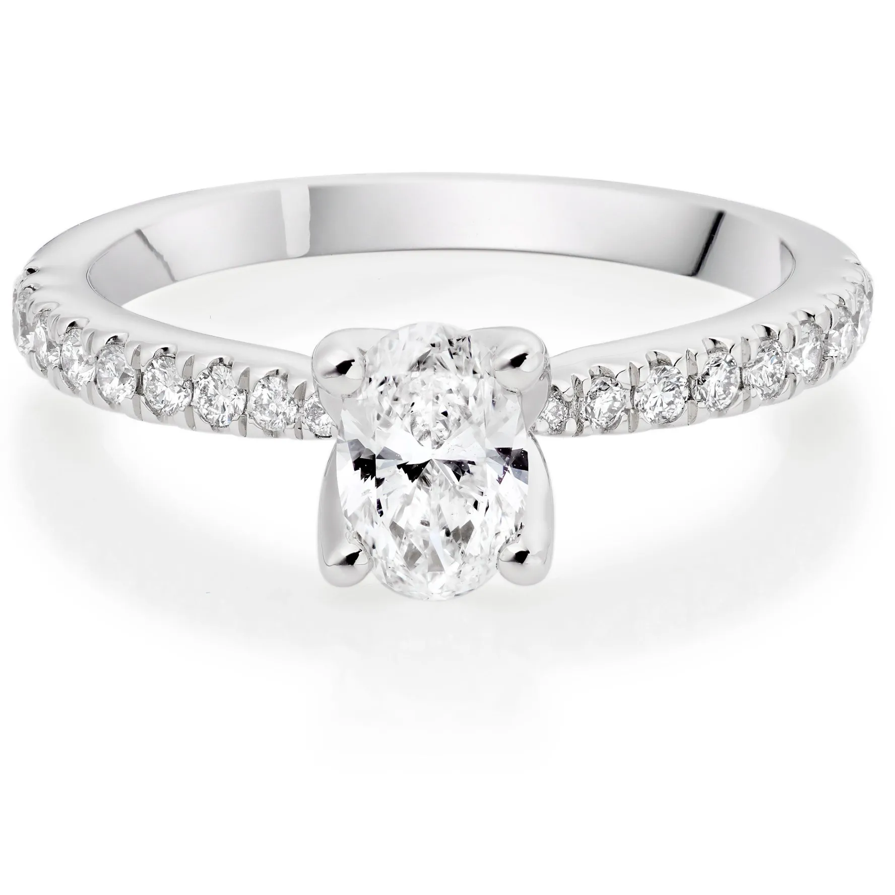 Royal Asscher Guinevere Platinum Diamond Royal Asscher Oval Cut Solitaire Ring