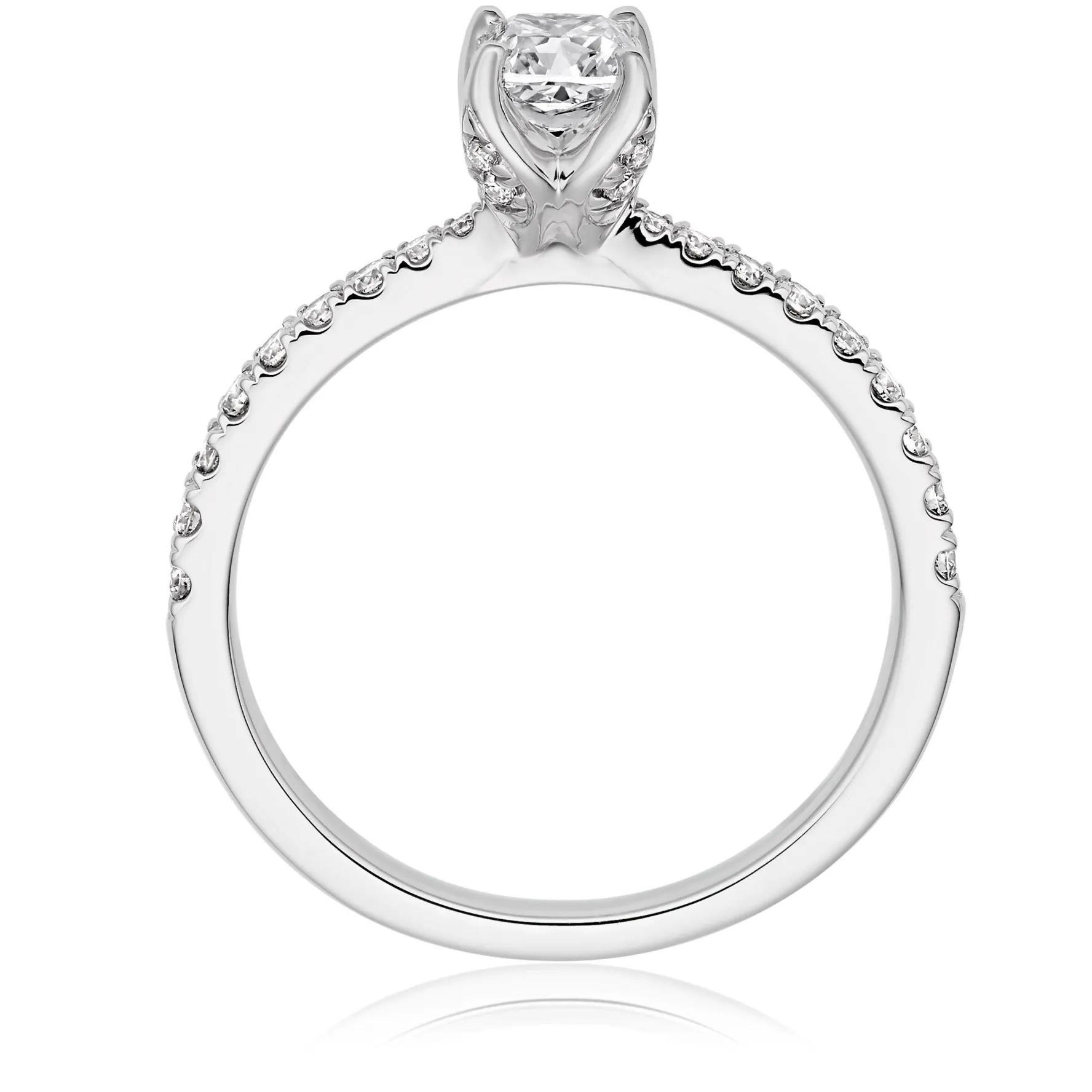 Royal Asscher Guinevere Platinum Diamond Royal Asscher Cushion Cut Solitaire Ring