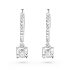 Royal Asscher Platinum Royal Asscher Cut Diamond Drop Earrings