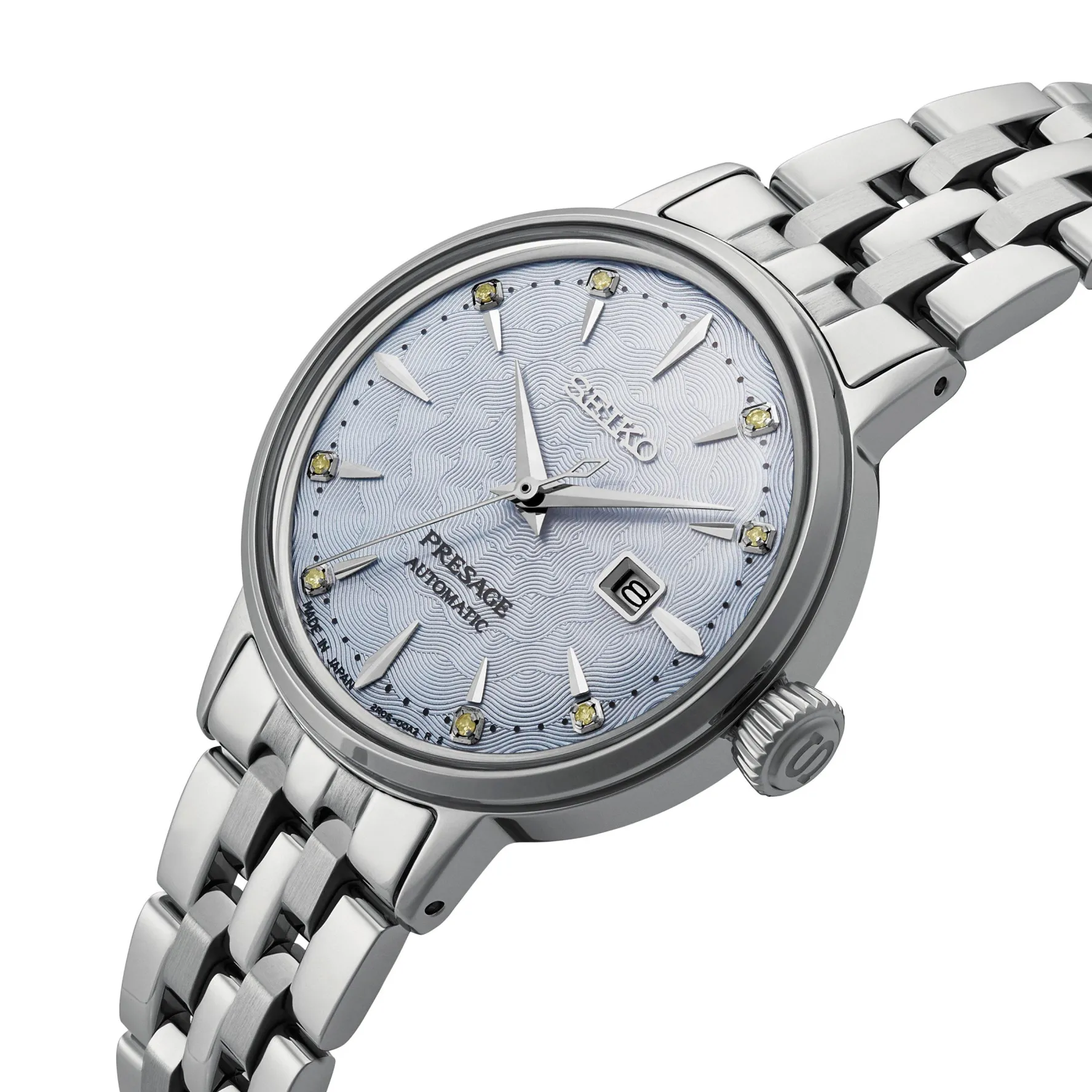 Seiko Presage Cocktail Time 'Skydiving' Diamond Twist 30mm Automatic Ladies Watch