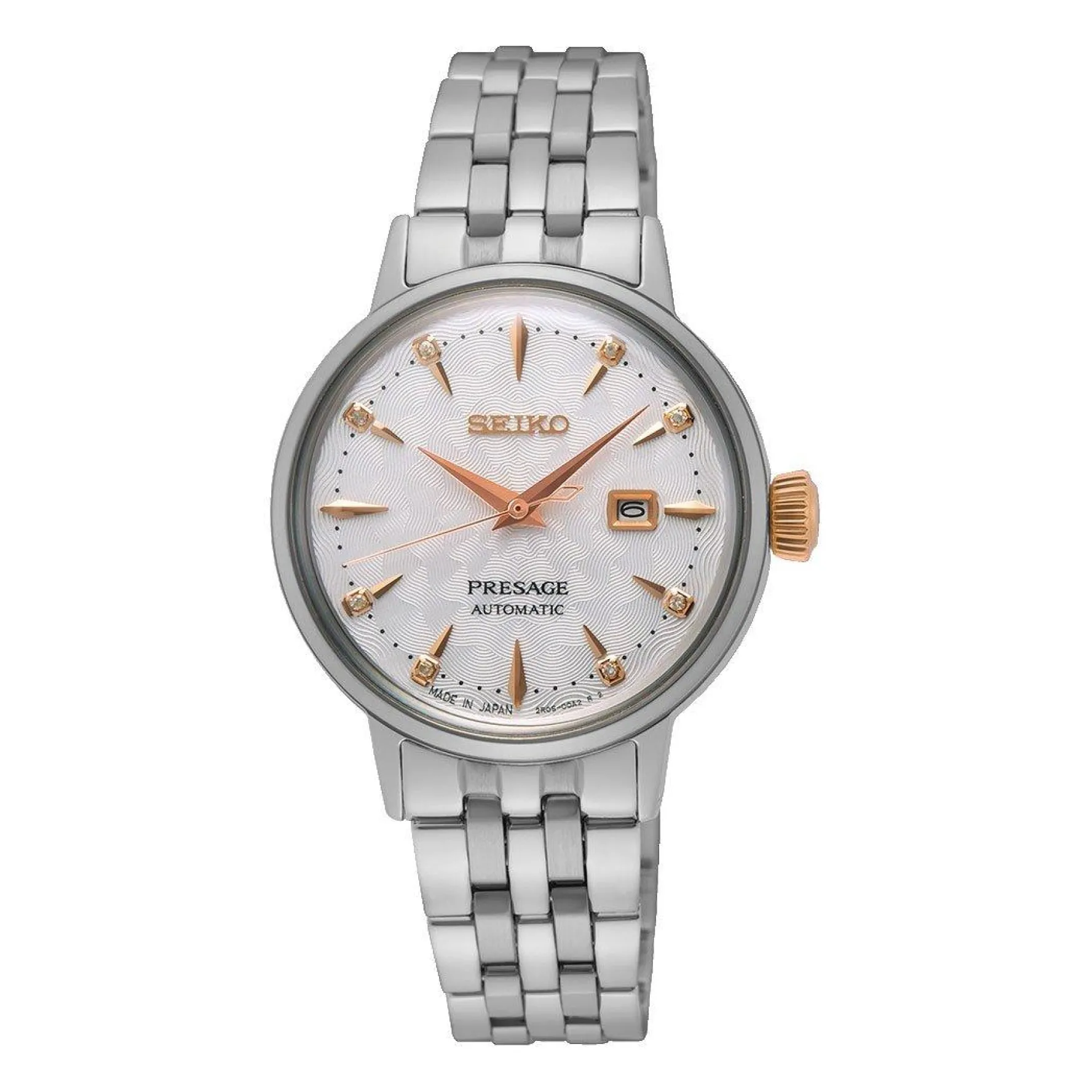 Seiko Presage Cocktail Time 'Clover Club' Diamond Twist 30mm Automatic Ladies Watch