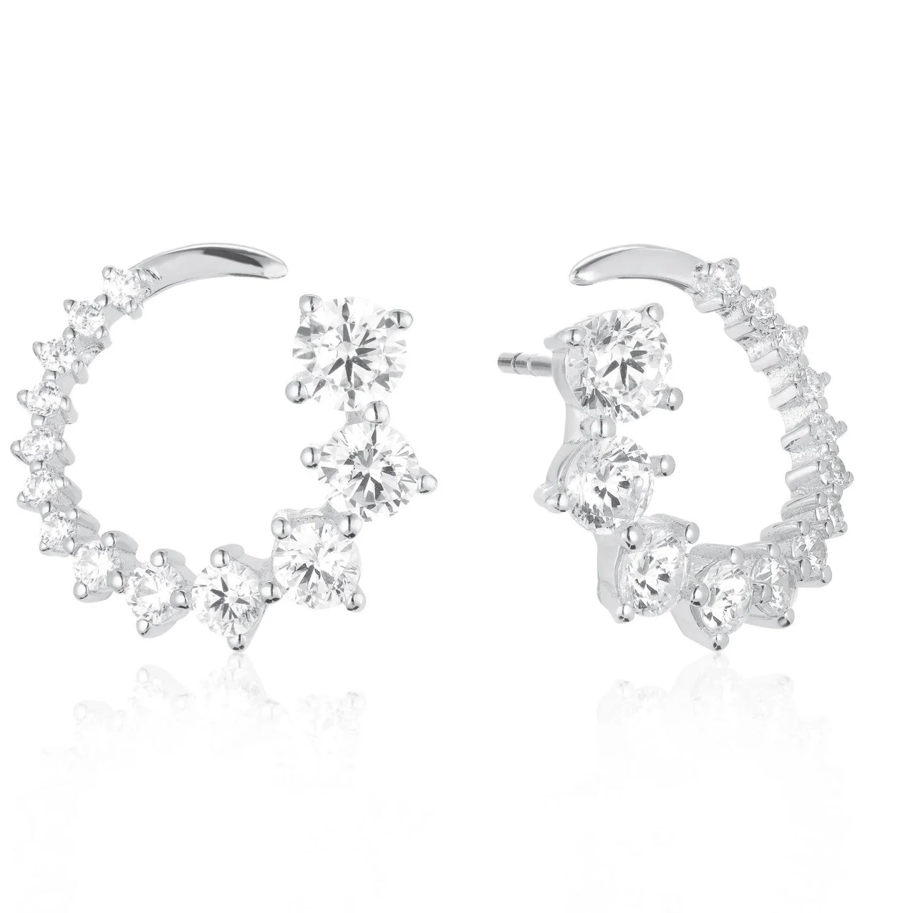 Sif Jakobs Belluno Circolo Silver Cubic Zirconia Stud Earrings