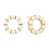 Sif Jakobs Biella Altro Yellow Gold Plated Freshwater Pearl Stud Earrings