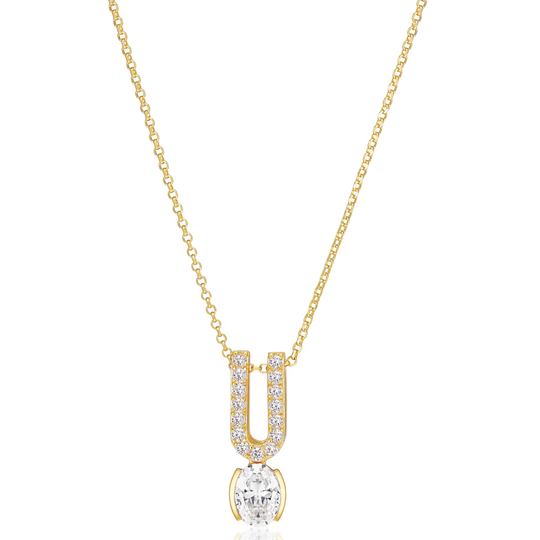 Sif Jakobs Carezza Yellow Gold Plated Cubic Zirconia Pendant