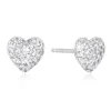 Sif Jakobs Caro Silver Cubic Zirconia Heart Stud Earrings