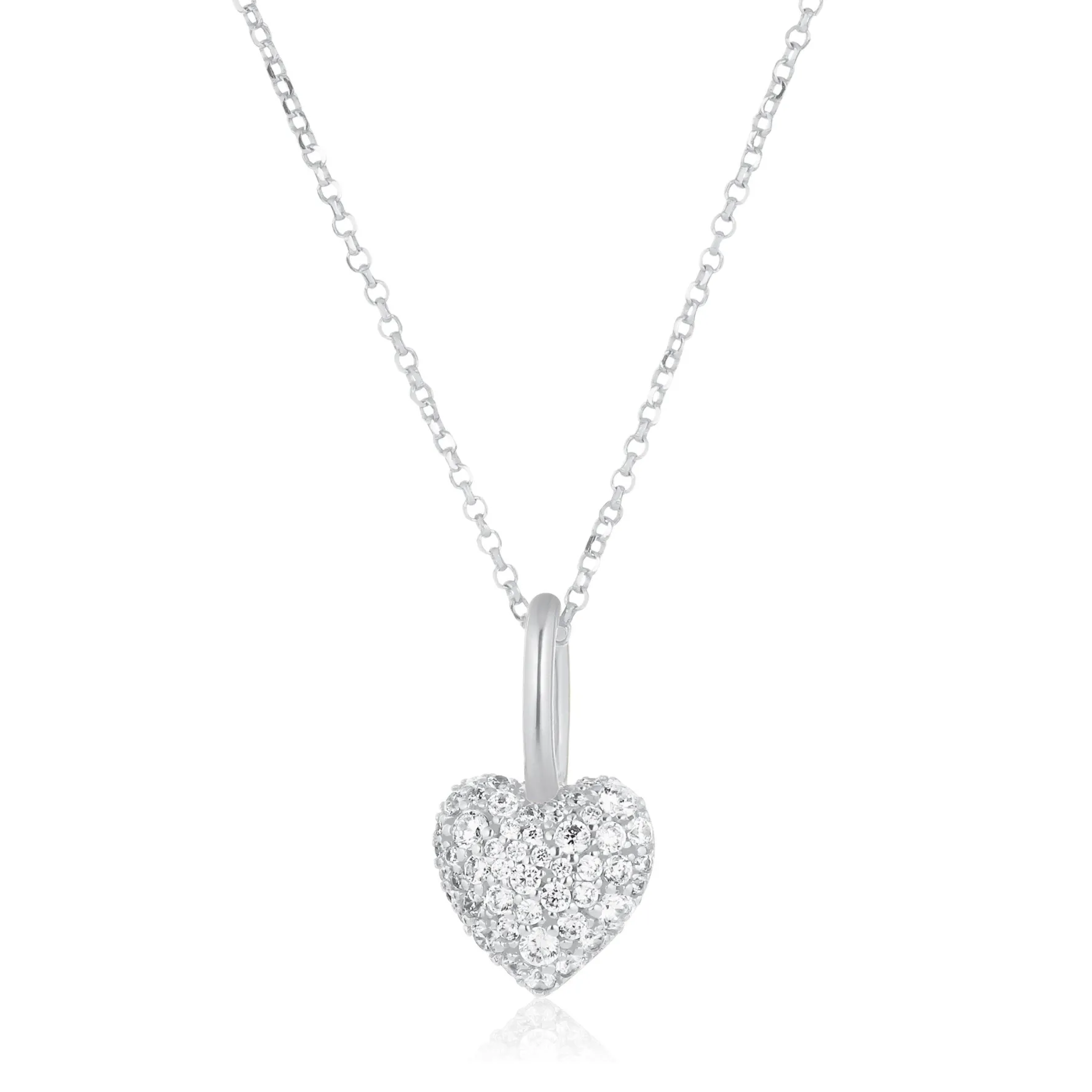 Sif Jakobs Caro Silver Cubic Zirconia Heart Pendant