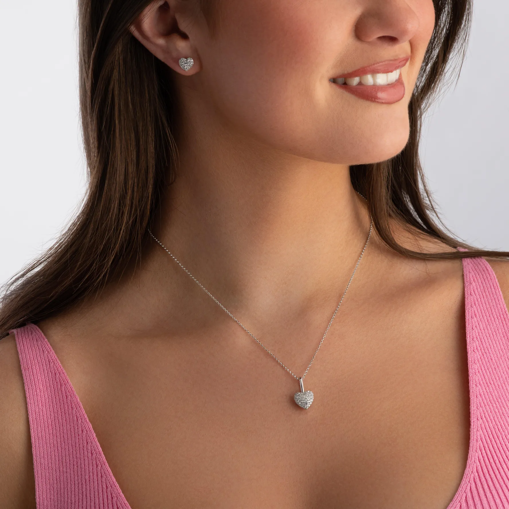 Sif Jakobs Caro Silver Cubic Zirconia Heart Pendant