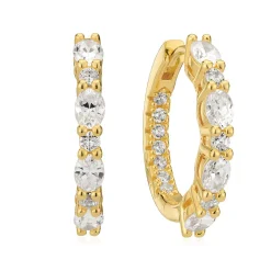 Sif Jakobs Ellera 18ct Yellow Gold Plated Cubic Zirconia Hoop Earrings