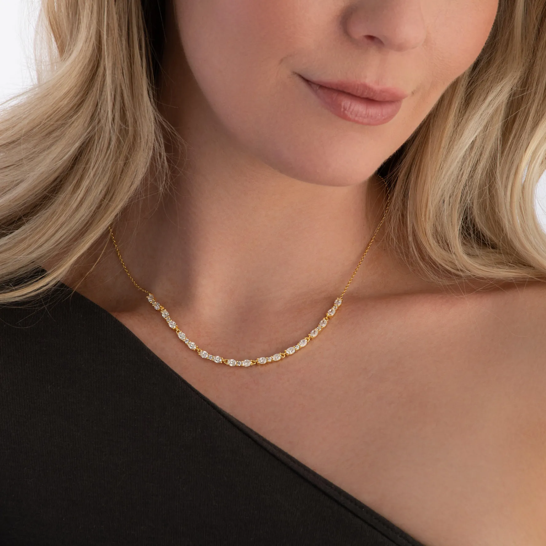 Sif Jakobs Ellera 18ct Yellow Gold Plated Cubic Zirconia Necklace