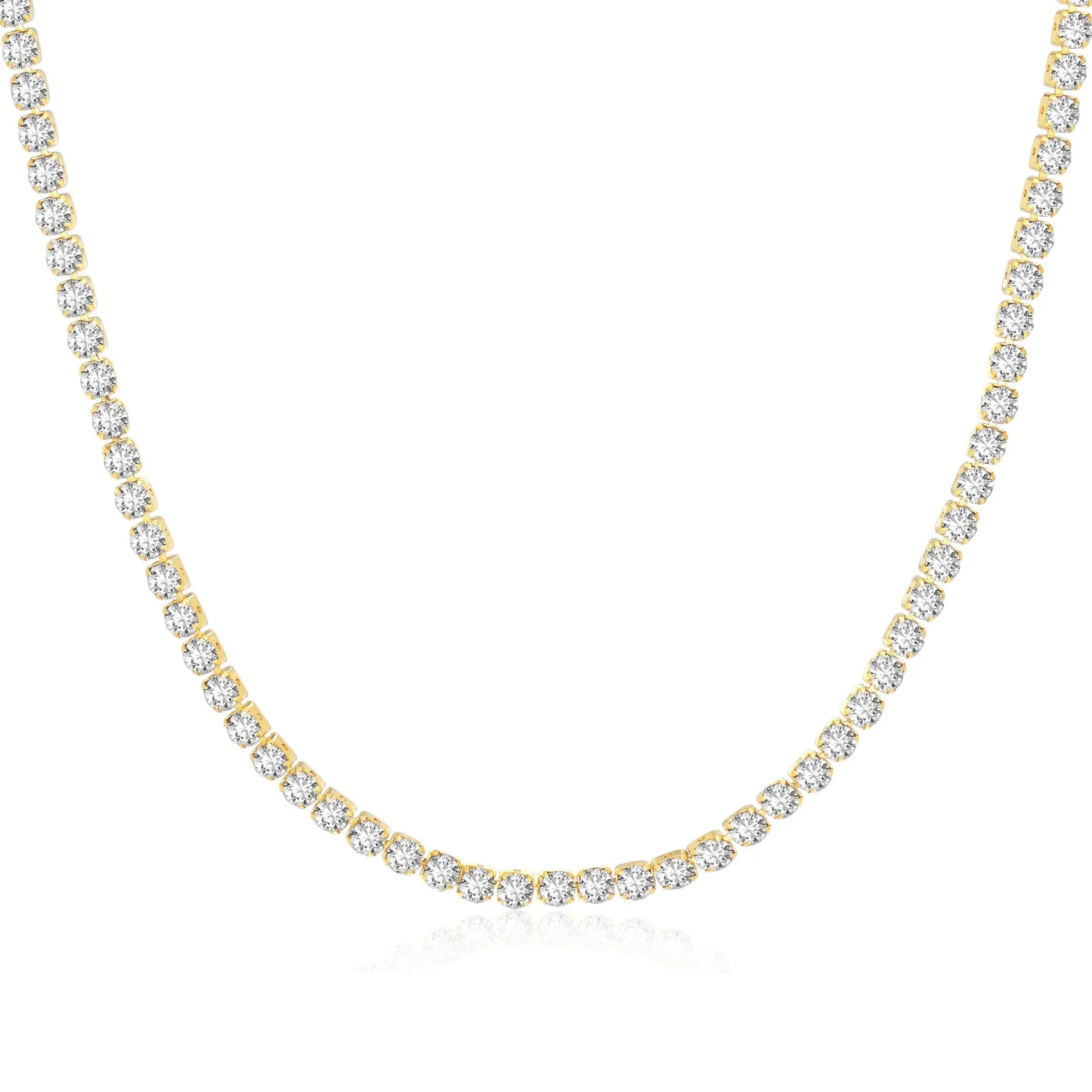 Sif Jakobs Ellera 18ct Yellow Gold Plated Cubic Zirconia Tennis Necklace