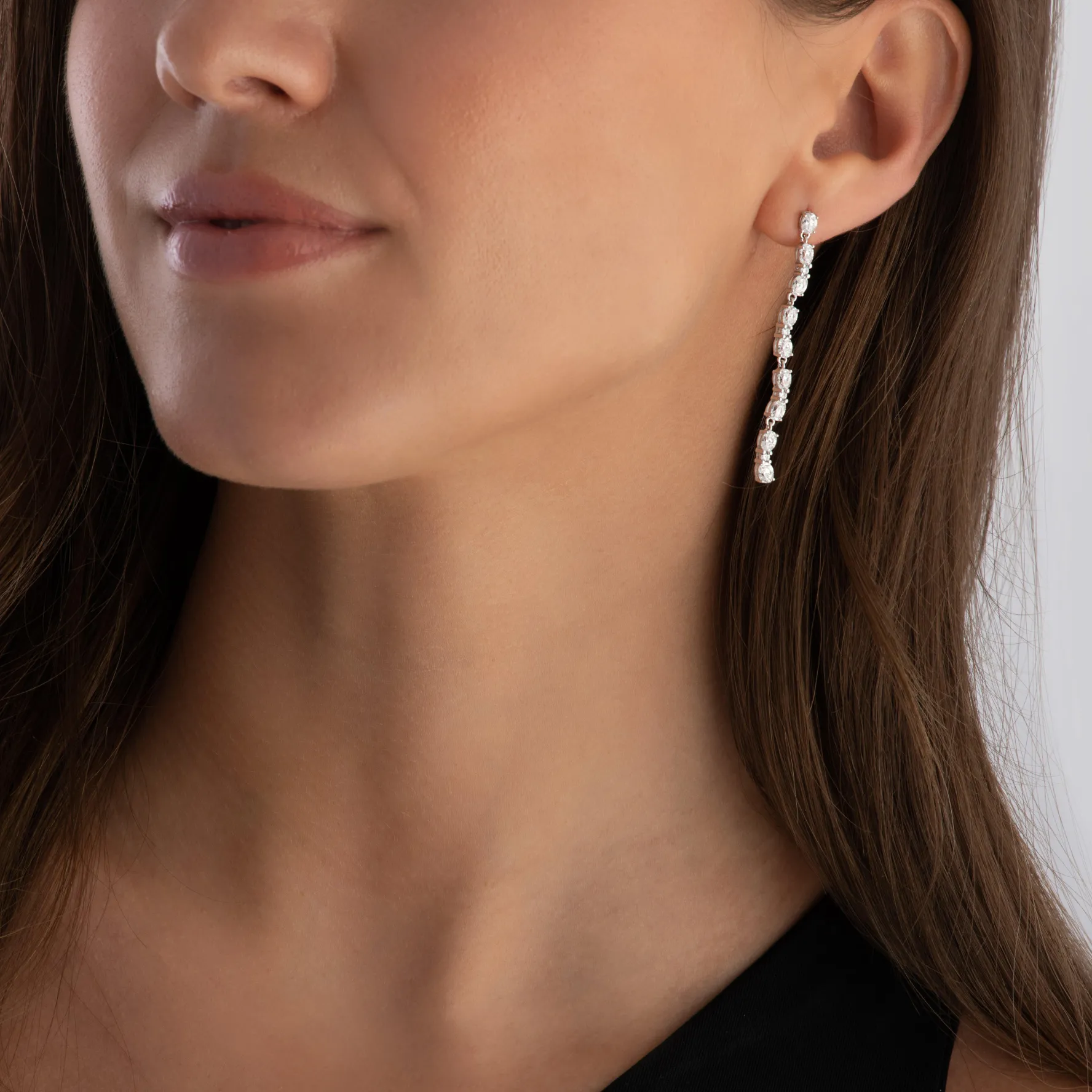 Sif Jakobs Ellera Ovale Tredici Cubic Zirconia Drop Earrings
