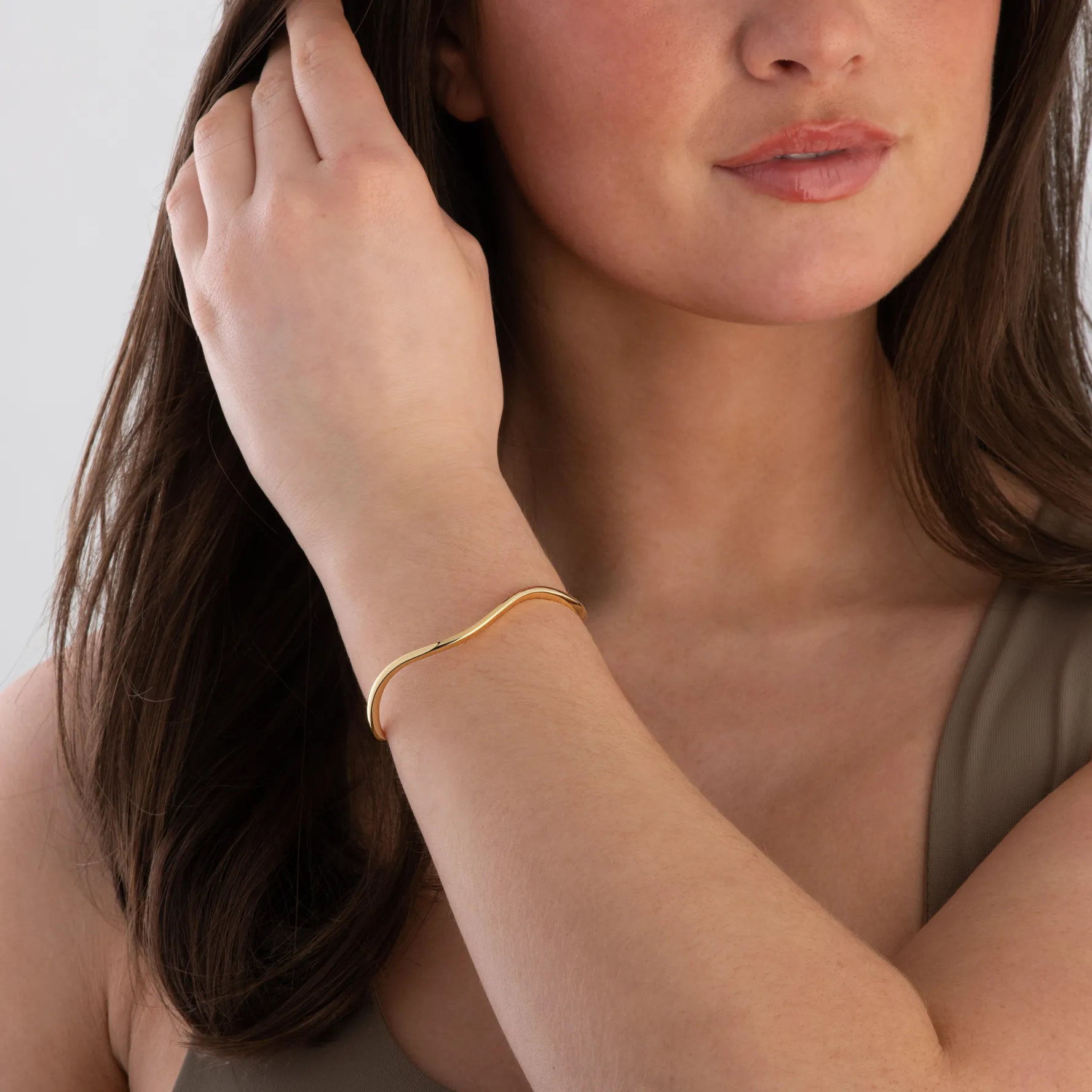 Sif Jakobs Ellera Waves 18ct Yellow Gold Plated Bangle