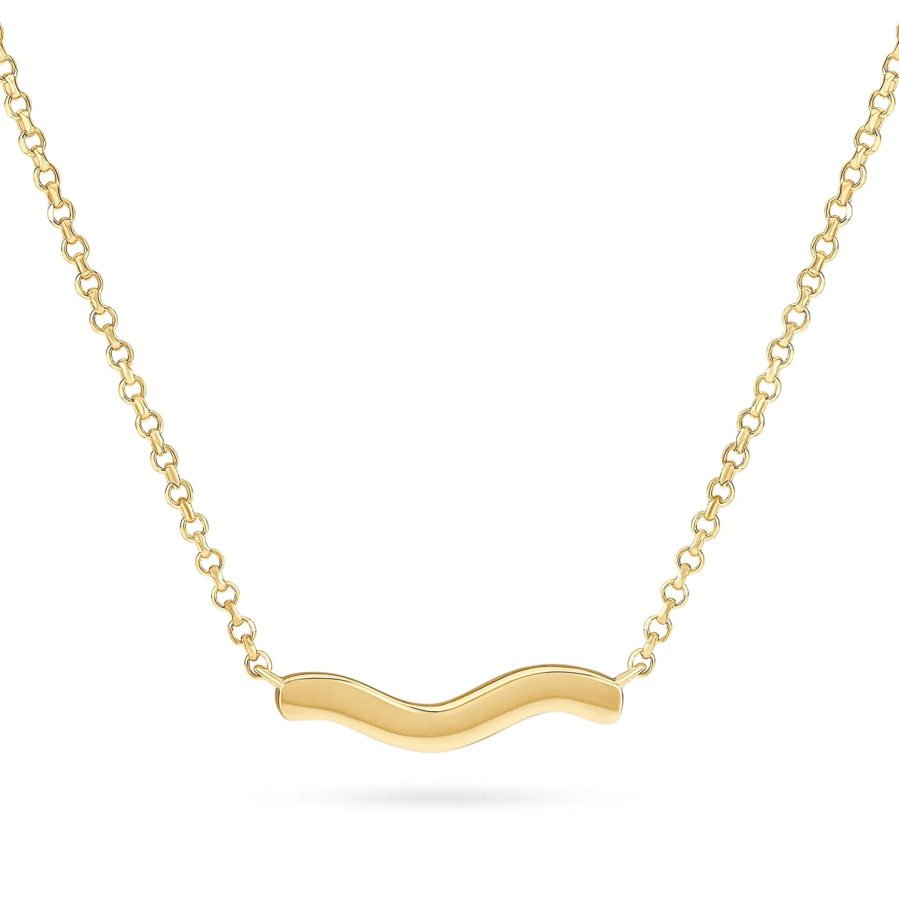 Sif Jakobs Ellera Waves Pianura 18ct Yellow Gold Plated Necklace