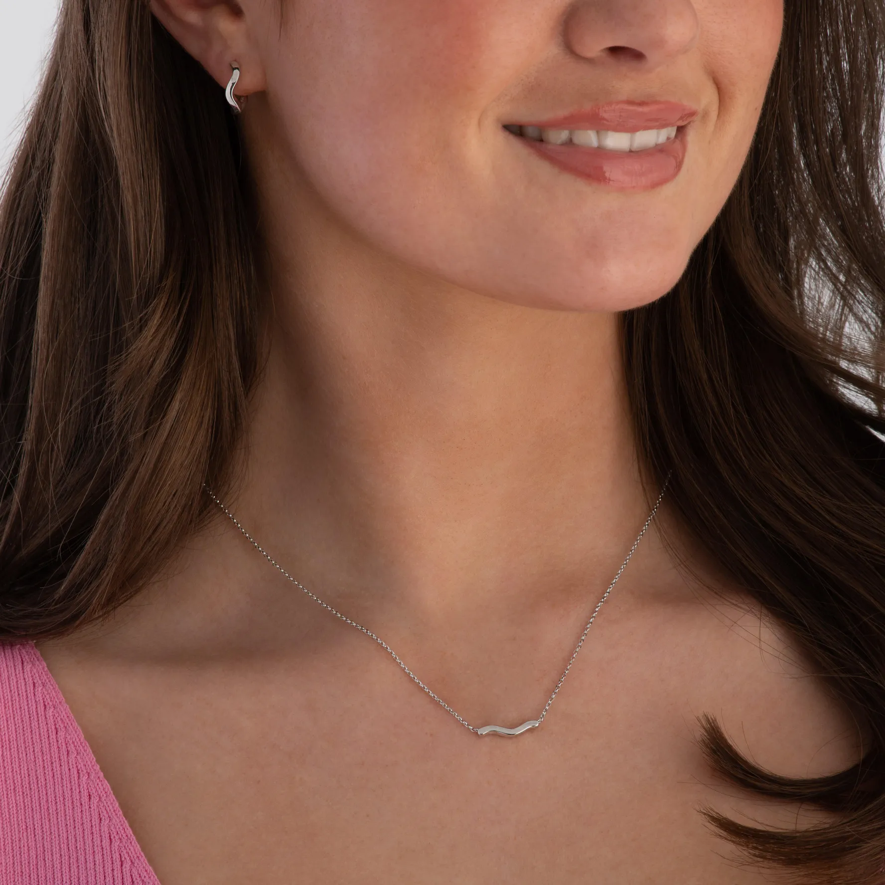 Sif Jakobs Ellera Waves Pianura Silver Necklace