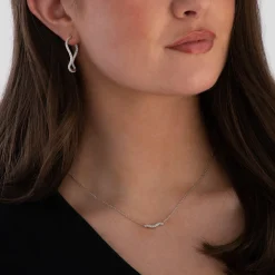 Sif Jakobs Ellera Waves Silver Cubic Zirconia Earrings