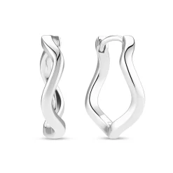 Sif Jakobs Ellera Waves Silver Hoop Earrings