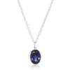 Sif Jakobs Ellisse Carezza Silver Blue Cubic Zirconia Pendant