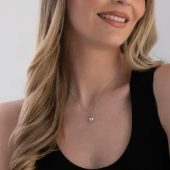 Sif Jakobs Julia Silver Heart Shaped Necklace
