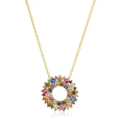 Sif Jakobs Livigno 18ct Yellow Gold Plated Cubic Zirconia Necklace