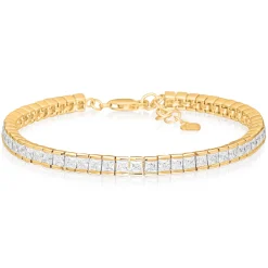 Sif Jakobs Sasso 18ct Yellow Gold Plated Cubic Zirconia Tennis Bracelet