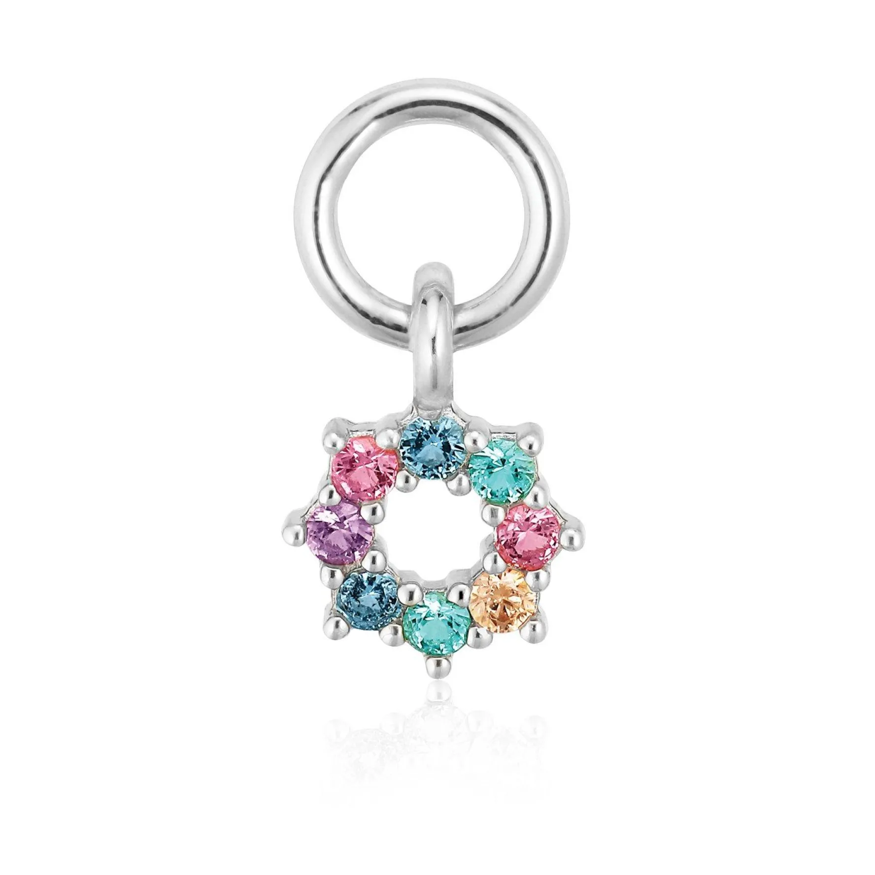 Sif Jakobs Sole Silver Cubic Zirconia Hoop Earring Charm