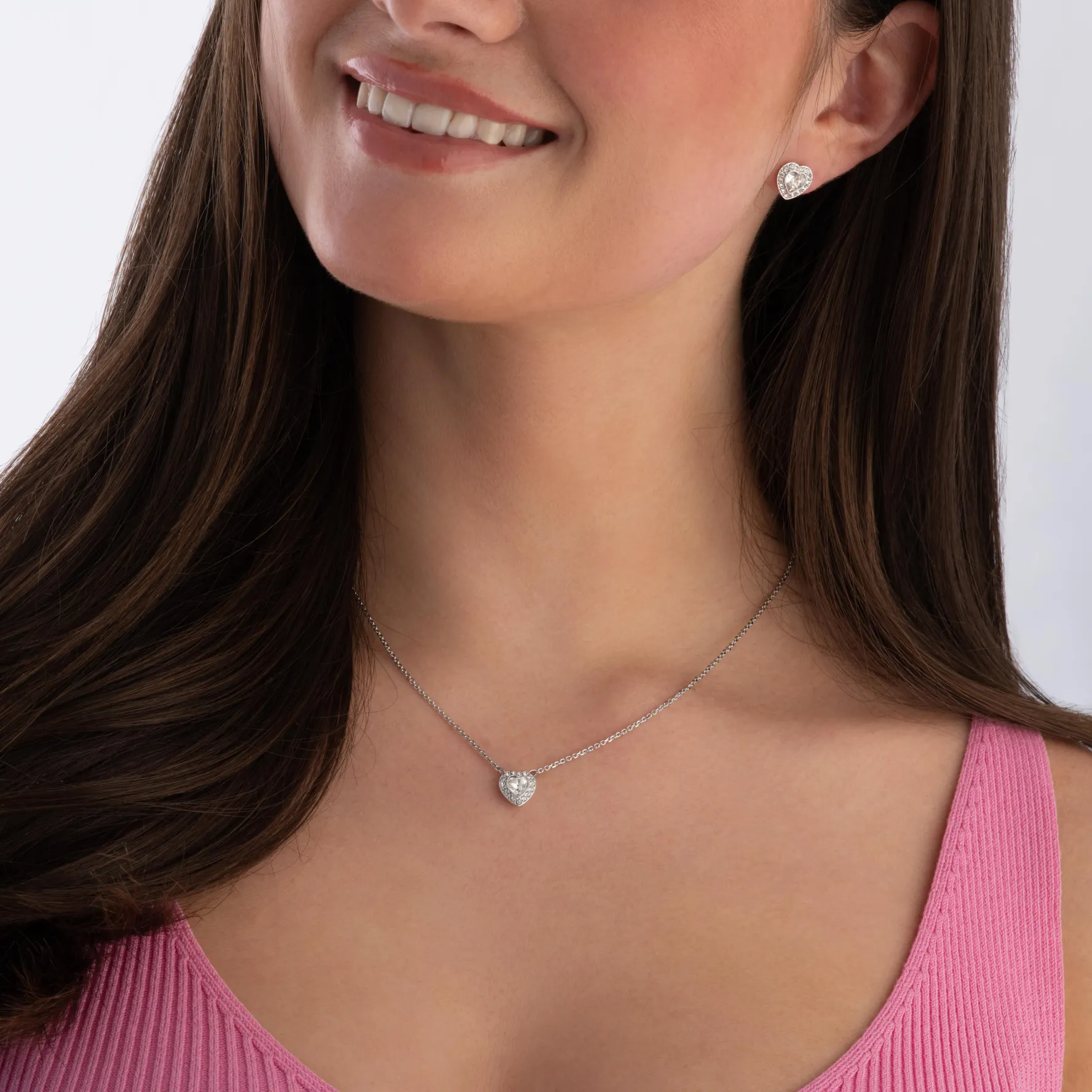Swarovski Ariana Grande Silver Crystal Heart Pendant