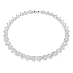 Swarovski Ariana Grande Silver Crystal Heart Tennis Necklace