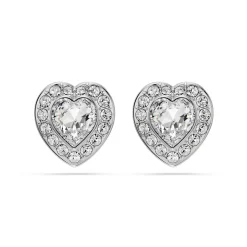 Swarovski Ariana Grande Silver Crystal Heart Stud Earrings