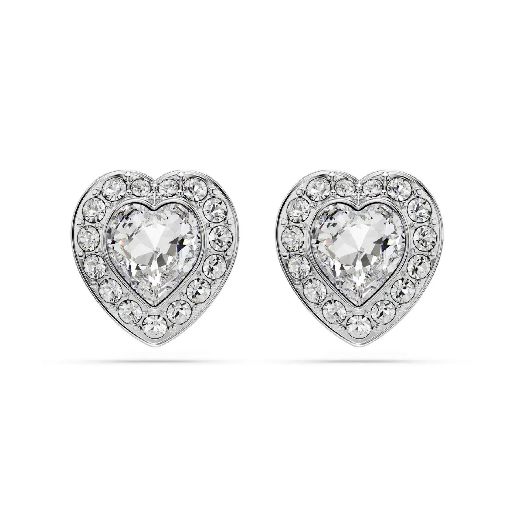 Swarovski Ariana Grande Silver Crystal Heart Stud Earrings