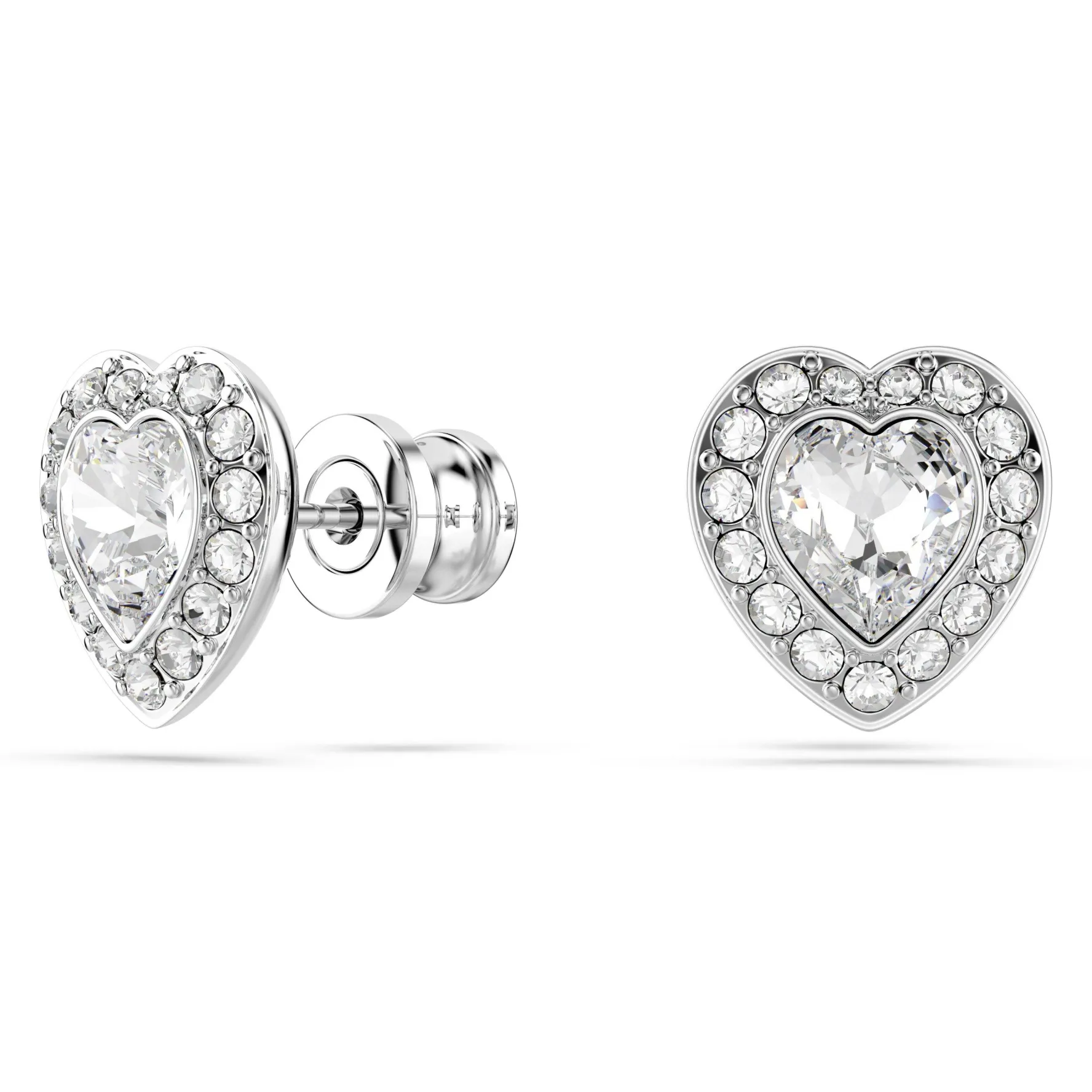 Swarovski Ariana Grande Silver Crystal Heart Stud Earrings