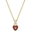 Swarovski Chroma Yellow Gold Tone Crystal Heart Necklace