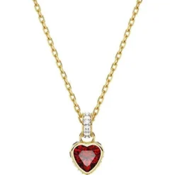 Swarovski Chroma Yellow Gold Tone Crystal Heart Necklace