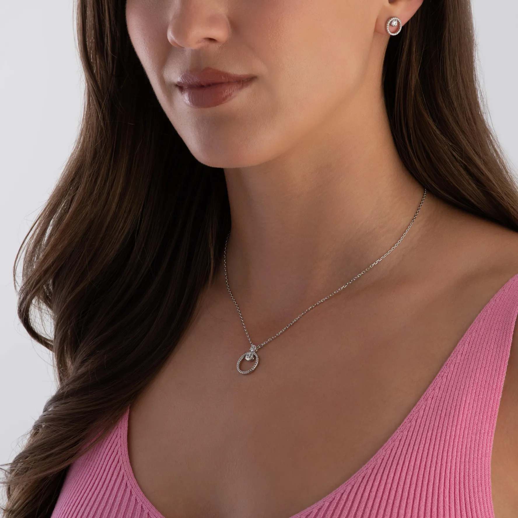 Swarovski Constella Silver Crystal Stud Earrings