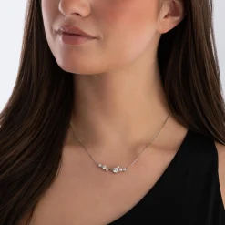 Swarovski Constella Silver Crystal Pearl Necklace
