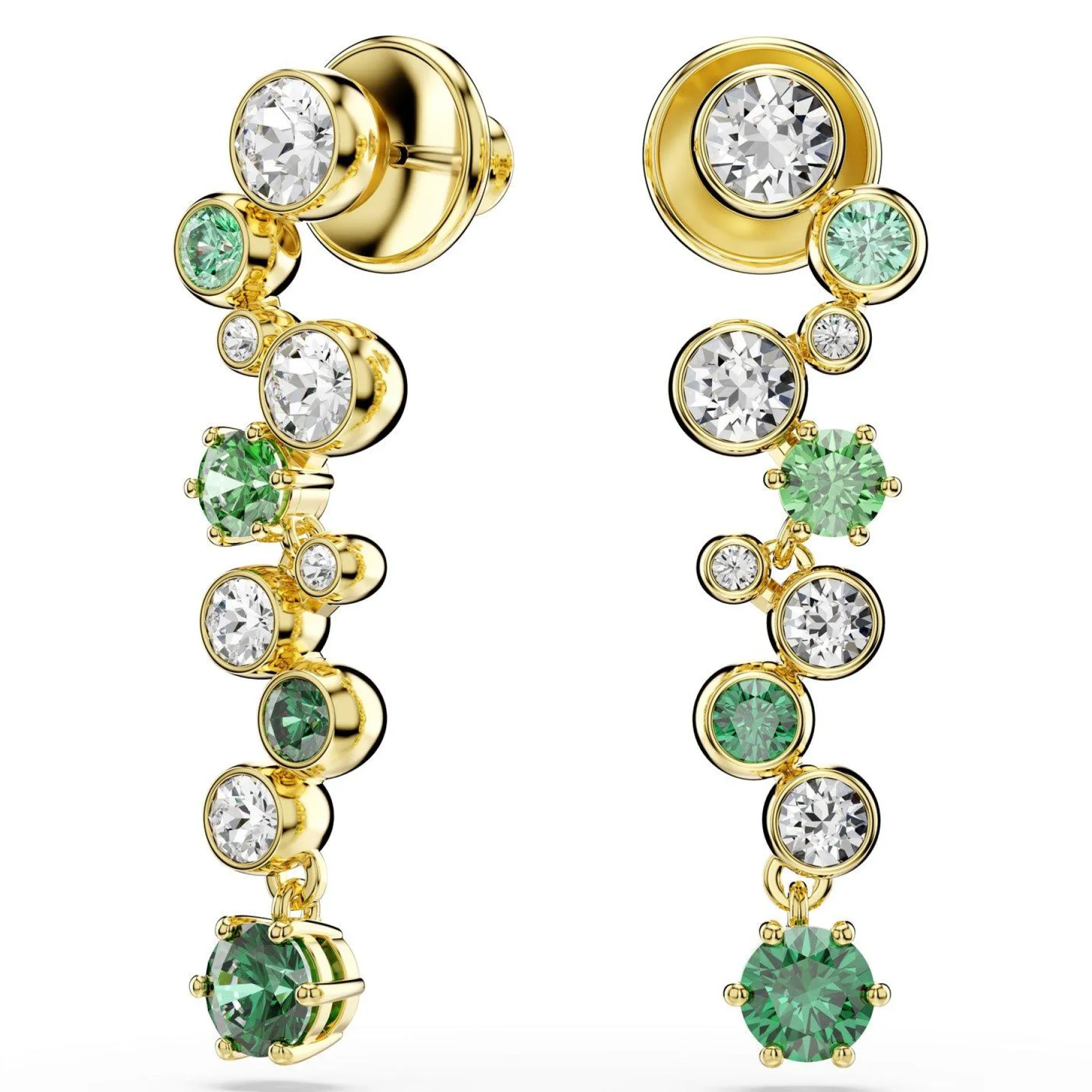 Swarovski Constella Yellow Gold Tone Crystal Drop Earrings