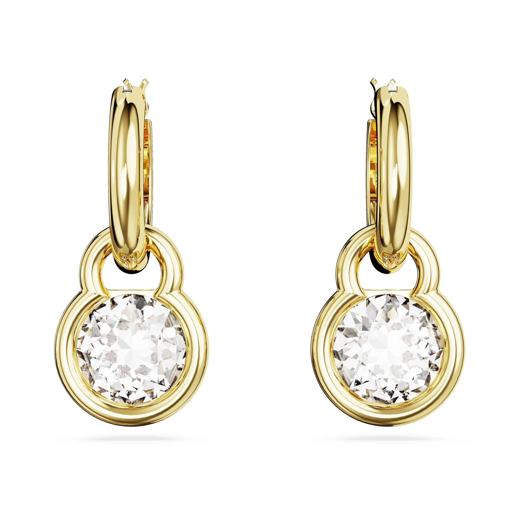 Swarovski Dextera Gold Tone Crystal Drop Earrings
